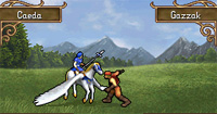 Caeda ปะทะ Gazzak